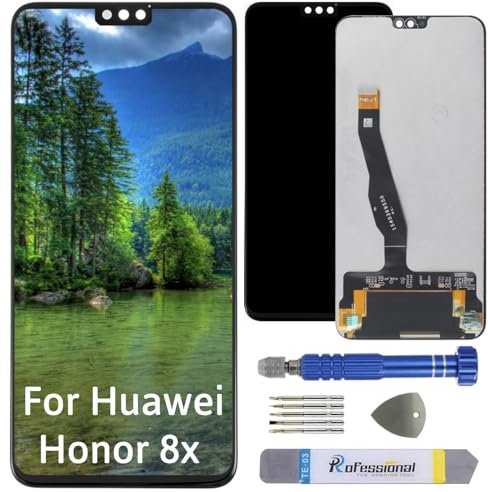 Int'x Écran pour Huawei Honor 8X JSN-L21 LCD Écran Tactile de Remplacement avec Outils Noir Haute Qualité