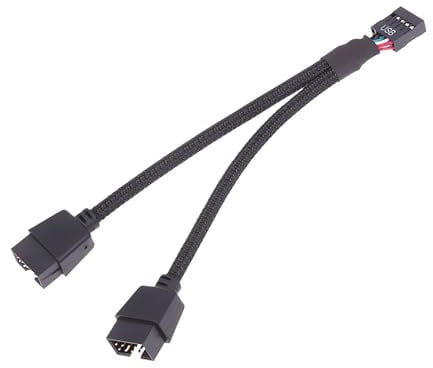 iHaospace USB 2.0 9 Pin Splitter Scheda Madre, Cavo Prolunga USB Con Testiera in Nylon Intrecciato per Computer Interno