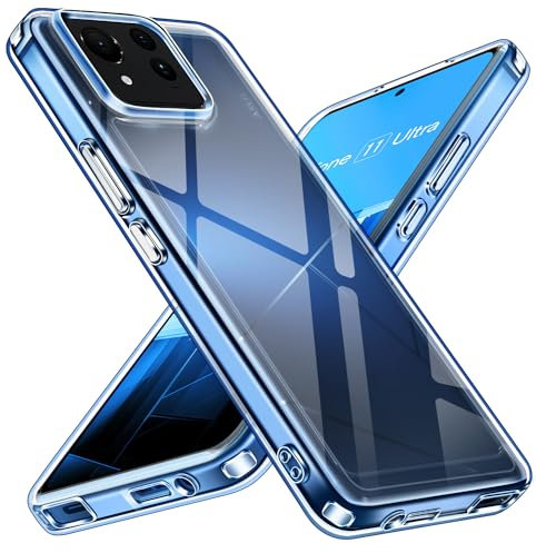 ivoler Anti-Amarillo Clara Funda para ASUS Zenfone 11 Ultra, [Protección Militar] Carcasa Bumper Teléfono Antigolpes Transparente Anti-arañazos Silicona PC Duro Case