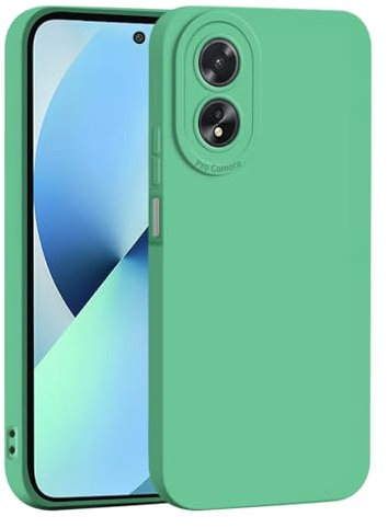 PanXCase Cover per Oppo A38 4G - Custodia Silicone Sottile Morbida Leggera, Protezione Fotocamera Antiurto Antiscivolo Antigraffio Case (Verde)