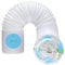 Hukermoon Manguera de Escape para Aire Acondicionado, Tubos Aire Acondicionado Portatil 2M Tubo Flexible Aire Acondicionado 15 cm de Diámetro, PP Plegable Tubo de Salida de Aire Universal (2M)