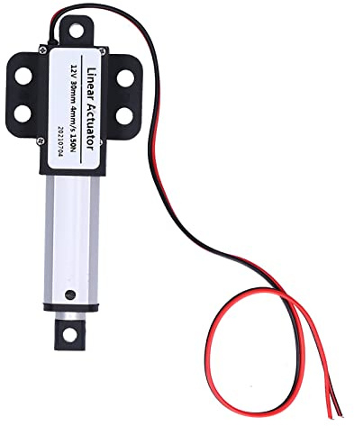 Mini-Elektro-Linearaktuator, 12 V DC Mikro-Linearaktuator, mit 30 Mm Hub, Kleiner Bewegungsaktuator für Lüfterflügel, Schränke, Fensteröffner (Hub 30 mm – 4 mm/s – 150 N)