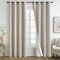 MIULEE Gardinen Vorhänge Verdunklungs Vorhang Gardine Wohnzimmer Blickdicht Leinen Gardinen mit Ösen Thermovorhang Kälteschutz Fenster Modern Schlafzimmer Balkontür Küche Beige 140 x 225 cm
