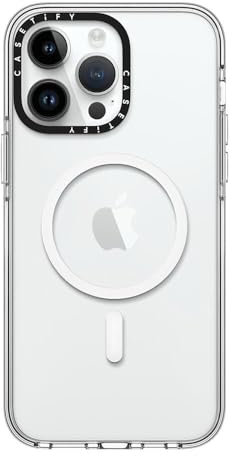 CASETiFY Clear iPhone 14 Pro Max Case [Not Yellowing / 6.6ft Drop Protection/Compatible with Magsafe] - Clear