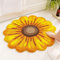 Feblilac Badteppich mit gelben Blumen, Blumenmatte für Badezimmer, niedliche Pflanze, rutschfeste Bodenmatten, Sonnenblume, waschbar, Mikrofaser, Blumenteppich für Wohnzimmer, Zuhause, schnell