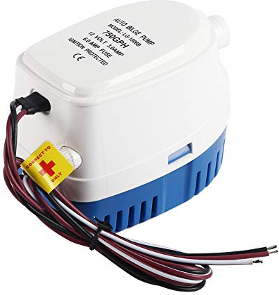 Automatische Bilgenpumpe 12V 750 GPH, Tauchpumpe mit integriertem Schwimmerschalter, Edelstahlwelle, für Boot Yacht Caravan