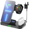 INIU Stazione di Ricarica Apple, 15W Qi Caricatore Wireless 3 in 1 per iPhone, Apple Watch e AirPods, Dock Station Apple con Cavo e Adattatore Inclusi