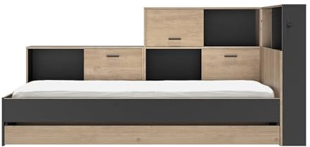 Jugendbett mit Bettkasten und Stauraum Erwan | 90 x 200 cm | Châtaignier-design