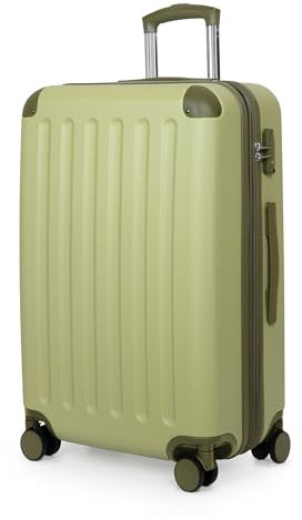 Hauptstadtkoffer - Spree - Hartschalen-Koffer, Trolley Rollkoffer Reisekoffer mit Erweiterung, 4 Doppel-Rollen, 68 cm, 76 L, Ausziehgriff, TSA, Kiwi