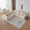 A ALFRESCOOL Modernes Sofa in L-Form, 275 X 275 cm, Modulares Ecksofa in L-Form, Wohnzimmersofa aus Sherpa-Stoff, 5-Sitzer-Sofa in L-Form mit 4 Kissen für Wohnzimmer, Büro (Beige)