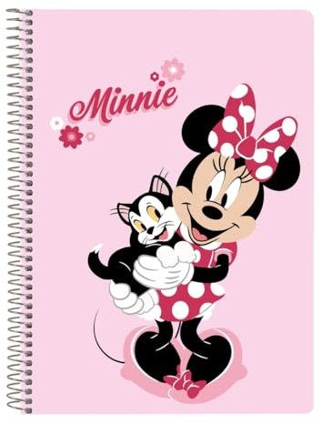 Safta Minnie Mouse NAIVE Notizbuch, 80 Blatt, A5, Hardcover, ideal für Kinder unterschiedlichen Alters, bequem und vielseitig, Qualität und Widerstandsfähigkeit, 15,5 x 22 cm
