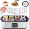 Yogurtera digital de 1400 ml, máquina de yogur eléctrica de última función, con pantalla LCD, 8 frascos de vidrio, control de temperatura y tiempo ajustable, para hacer postres caseros frescos y salud