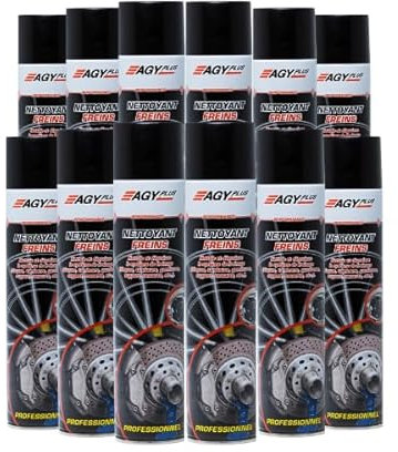 Nettoyant Freins AGY Plus | Lot de 12 x 600ml | Dégraissant Ultra Puissant | Séchage Rapide | Idéal Auto, Moto & Atelier | Qualité Professionnelle & Fabrication Française