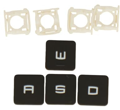AZUBAYCOM Lot de 4 touches de rechange pour clavier MSI GE62 GE62VR GE72 GE72VR GF62 GF62VR GF72 GF72VR GP63 GP73 GS60 GS63VR GS70 GS72 GS73VR GT62VR GT72 GT72S Noir