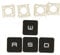 AZUBAYCOM Lot de 4 touches de rechange pour clavier MSI GE62 GE62VR GE72 GE72VR GF62 GF62VR GF72 GF72VR GP63 GP73 GS60 GS63VR GS70 GS72 GS73VR GT62VR GT72 GT72S Noir