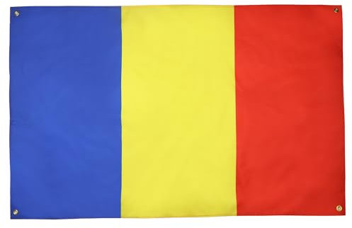 AZ FLAG - Bandera de Rumania 150x90 cm con 4 ojales, bandera rumana para balcón o pared