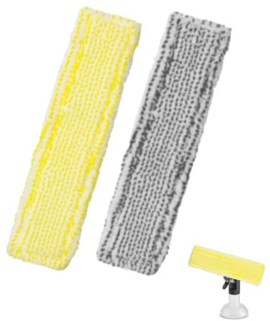KEMUZ 2 Pièces Chiffons Microfibre Premium pour Karcher WV2 WV5 WV6 - Compatible Nettoyeur Vitre, Lave-Vitre - Haute Absorption, Sans Rayures - Accessoires Fenêtre et Miroirs