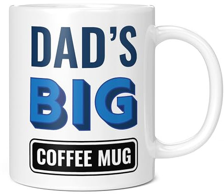 Mug Monster - Dad's Big Coffee Mug, Father's Day Gift, Birthday Present for Dad, Giant Mugs for Men, Huge Cup for Hot Drinks, Oversized Coffee Cup, Extra Large Ceramic Gift