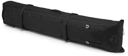 Osprey Mountain Bound Roller - Ski- und Snowboard-Winterreisetasche mit übergroßen Rädern - strapazierfähiges, wasserabweisendes Design mit NanoTough™-Gewebe und gepolstertem Schutz, schwarz