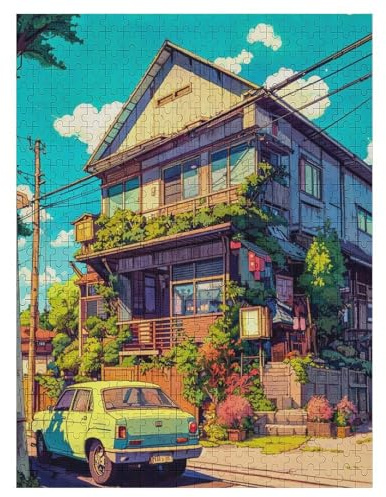 500 Teile Puzzle Für Jugendliche,Japanese Style Puzzles,Erwachsenenpuzzle,Holzpuzzles,Dekompressionsspiel,Spielzeugpuzzles 55×41cm