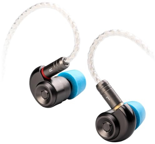TINHIFI T2 MKIII IEMs with coaxial dual drivers, composite diaphragm, aluminum shell, and MMCX cable for clear, balanced sound and tight bass (Gun Color, T2 MKIII MMCX No Mic)