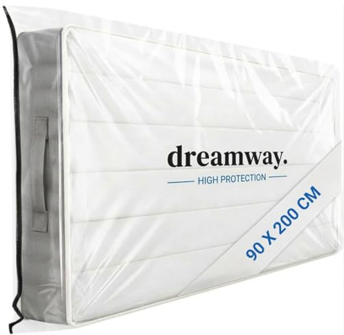 Dreamway Matratzenhülle Kunststoff 90x200 cm - mit Reißverschluss | Robuster Schutzbezug für Umzug, Lagerung und Transport - Wasserdicht und Reißfest - Aufbewahrungssack