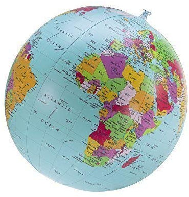 Globus - politisch. (englische Ausgabe): aufblasbar