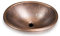 Monarch Abode Fregadero Ovalado Martillado a Mano 17 Pulgadas, Metal Porcelana Piedra, Cobre Puro, 17 Inches (Oval)