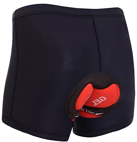 Cycorld Fahrradhose Herren Radunterhose Radlerhose Herren Gepolsterte Elastische Radhose Herren Kurz Atmungsaktive Fahrradunterhose Herren mit Sitzpolster (Schwarze, 3XL)