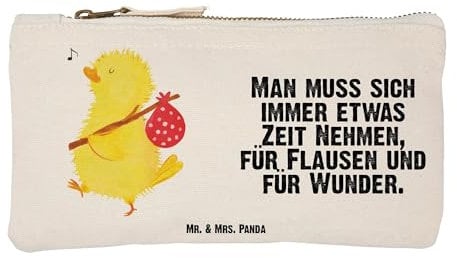 Mr. & Mrs. Panda Schminktasche Küken Wander Größe S Klein - Ostergeschenke, Osterdeko, Geschenk, Schminktasche Nachhaltig, Ostergeschenke Kinder,