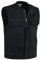 Leatherick Herren SOA Jeanskragen Motorradweste mit tiefen Taschen schwarz (XL)