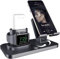 AICase Tablet Stand, Airpods Pro/1/2 Stand, Watch Stand, Phone Holder, 3 in 1 Charging Station for Apple Watch Series 5/4/3/2/1, Dock Stand for iPad 12.9 (Grey)