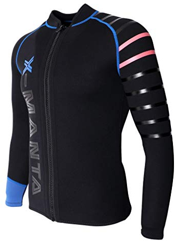 Chaqueta de neopreno de 3 mm para hombre, para mantener el calor, para buceo, surf, natación, kayak, wakeboard, color negro, talla XL