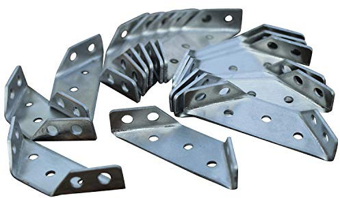 Multifunktion Edelstahl Eckwinkel, 16er Set, 69 x 23 x 13mm, Möbel Verbindung Verbinder, Multiwinkel Gestell Halterung Eckverbinder Eckstrebe
