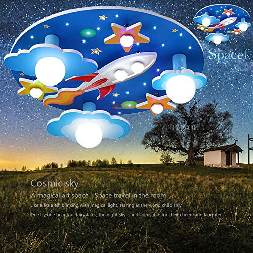 LED Kinderzimmer Deckenleuchte Kosmische Stern Deckenlampe Cartoon Licht Für Jungen Und Mädchen Dimmbare Decke Kronleuchter Babyzimmer Schlafzimmer Beleuchtung Dekorative Licht Schlaflicht