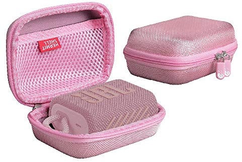 Hard EVA Travel Case for JBL GO 4 /JBL GO 3 Portable Speaker by Hermitshell(Pink)