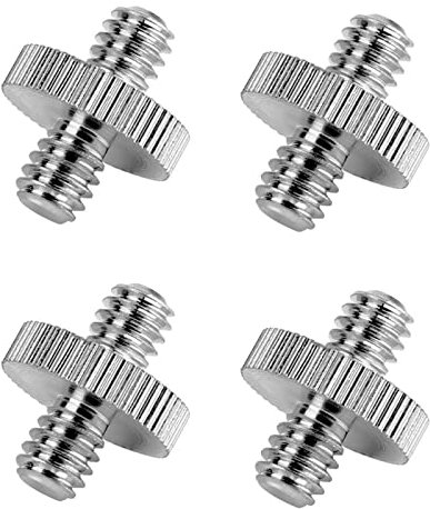 Rnitle 1/4“ Maschio a 1/4“ Maschio filettato Vite Adattatore[4 Pezzi],Vite Convertitore Adattatore per la Macchina Fotografica/Treppiedi/Monopiede Testa a Sfera