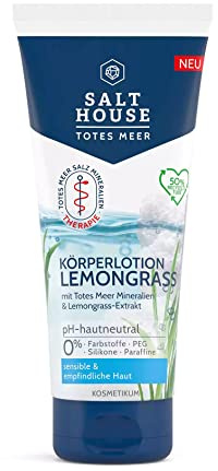Salthouse Totes Meer Therapie Körperlotion Lemongrass, langanhaltende Pflege mit Lemongrass-Extrakt, beruhigend & erfrischend, 200ml