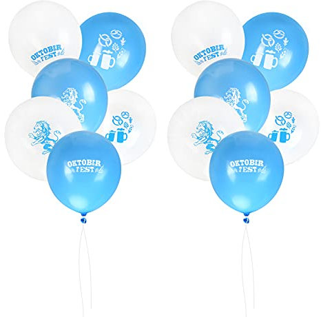 HONMOK 60 Stück Oktoberfests Party Luftballons Bayrische Luftballons Blau Weiße Ballons Oktoberfest-Deko Bavaria Latexballons Heliumballon für Bayrisch Wiesn Oktoberfests Party Dekoration