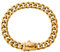 Hundehalsband, Goldkette, robust, kubanische Gliederkette, Hundehalsband, mit Metallschnalle, D-Ring, Welpen-Kostüm für mittelgroße und große Hunde (15 mm, 40,6 cm)