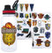 Harry Potter Quidditch Ensemble bouteille d'eau en plastique avec bec torsadé 946 ml