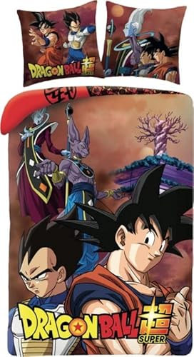 Arlis Bettwäsche Dragon Ball Super – 140 x 200 cm mit Kissenbezug Dragon Ball Super (1108BL-Dragon)