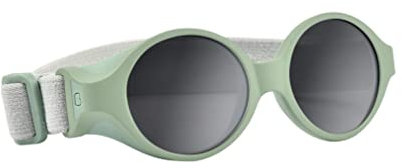 BÉABA, Lunettes de soleil pour bébé 0-9 mois, Protection 100% UV - CAT 4, Protection Latérale, Confort Optimal, Bandeau élastique ajustable, Vert sauge