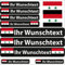 INDIGOS UG Fahrrad Aufkleber Syrien - 13 Fahnenaufkleber glatt - Sticker selbst gestalten - Fahrrad - Auto - Motorrad - Namensaufkleber wasserfest personalisiert - Wunschtext