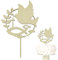 Oblique Unique® Konfirmation Torten Topper Taube Fisch Kreuz Zweig Motiv Cake Topper als Deko Kuchendeckel Dekoration für Taufe Kommunion Konfirmation Hochzeit