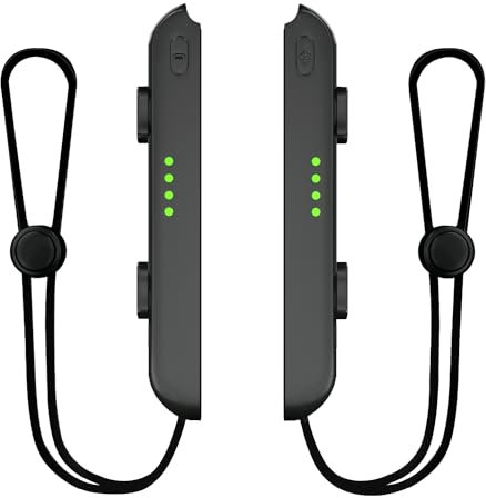 Lonxmovs Paquete de 2 correas de muñeca para Switch Joycon, accesorios de repuesto para Joy con correas (negro)