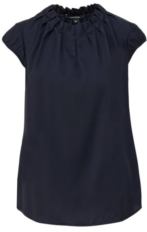 comma Satinbluse mit Raffung Navy 42
