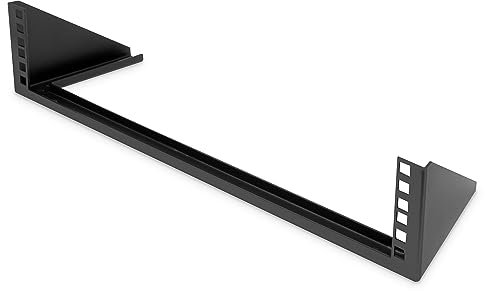 DIGITUS DN-48003 – Staffa 19 pollici – 2U – Telaio universale per equipaggiamenti 19 – Montaggio a parete verticale – Per accessori audio-video – 105 x 504 x 151 mm – Nero