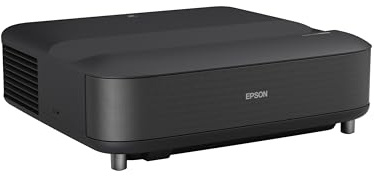 Epson EpiqVision Ultra LS650 Ultra Short Throw 3-Chip 3LCD Smart Streaming Laser Projector, 4K PRO-UHD, HDR, 3,600 Lumens, up to 120, Epson Setting Assistant, Android TV, Sound by Yamaha - Black
