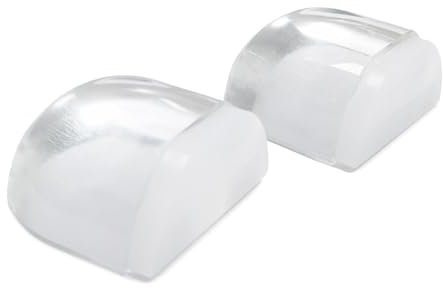 Athyior 2 Pack Clear Door Stoppers for Floor - Self Adhesive Doorstop Heavy Duty Acrylic Door Bumpers Anti-Skid Anti-Scratch Sound Dampening for Wood, Tiles, Carpets Surface, Home, Office
